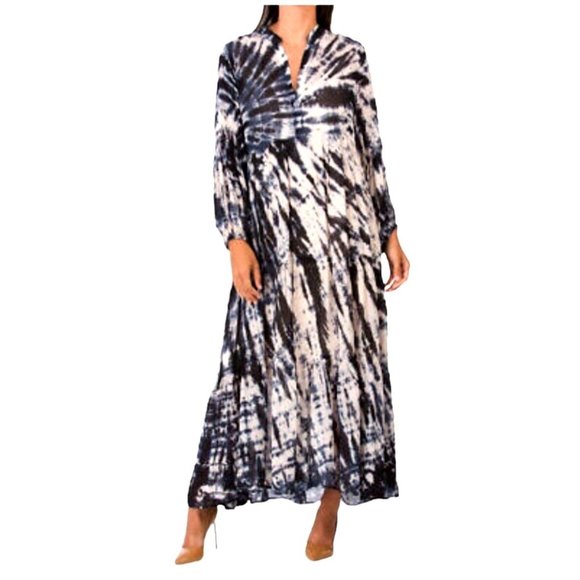 Young Fabulous & Broke Dresses & Skirts - NWT Young Fabulous & Broke Black & White Tie-Dye Tallia Maxi Midi Dress S